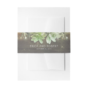 Bandeau De Faire-part Succulents Mariage campagnard rustique