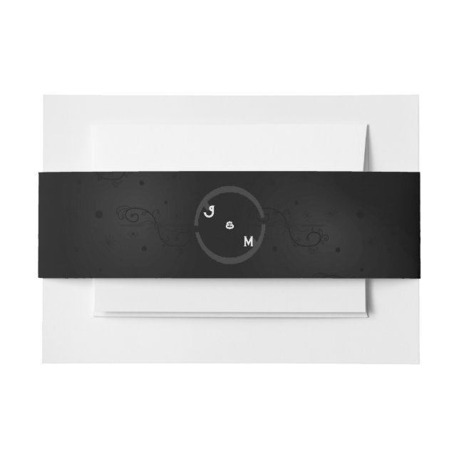 Bandeau De Faire-part Suite Mariage Black Western Goth (Devant Example)