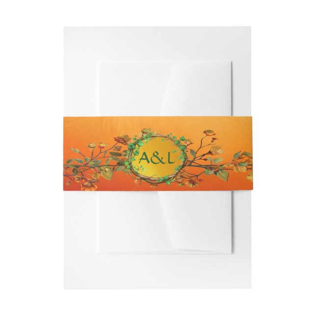 Bandeau De Faire-part Suite Mariage Orange Druid Hill enchantée (Devant example)