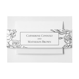 Bandeau De Faire-part Suite minimaliste de Faire-part de mariage blanche