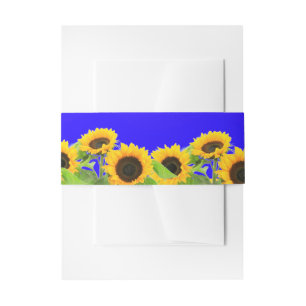 Bandeau De Faire-part Sunflowers Invitation Bande de ventre Couleurs ukr