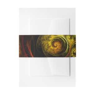 Bandeau De Faire-part Sunrise Floral Red Abstrait Art