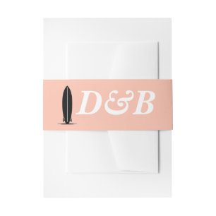 Bandeau De Faire-part Surf Mariage en couple