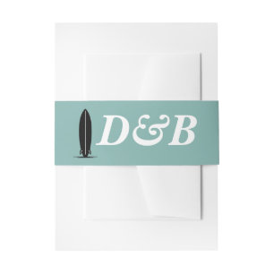 Bandeau De Faire-part Surf Mariage en couple