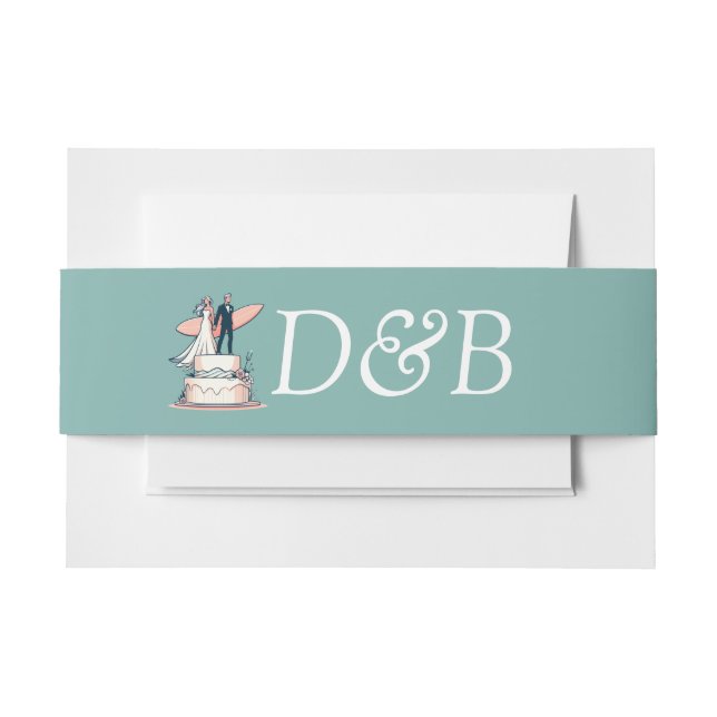 Bandeau De Faire-part Surf Mariage en couple (Devant Example)