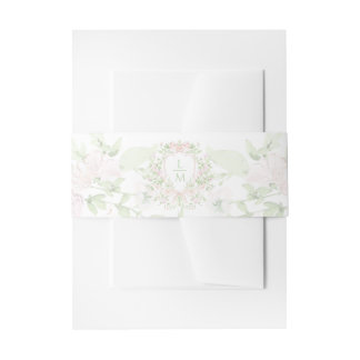 Bandeau De Faire-part Sweet Crest avec nœud rose pâle