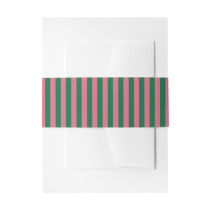 Bandeau De Faire-part Sweetheart Rose Pickle Vert Rayure