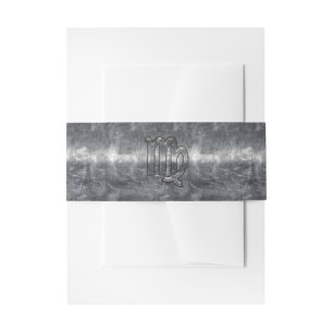 Bandeau De Faire-part Symbole Virgo Zodiac Grunge Style Distressed