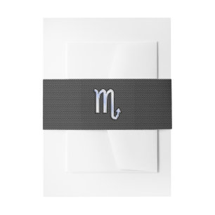 Bandeau De Faire-part Symbole zodiaque Scorpio sur l'impression de fibre