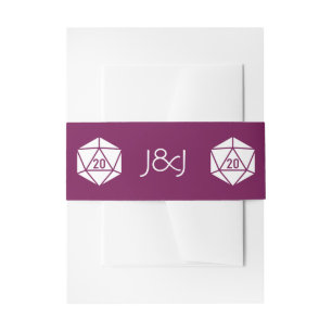 Bandeau De Faire-part Tabletop Chic in Wine Invitation Bande de ventre