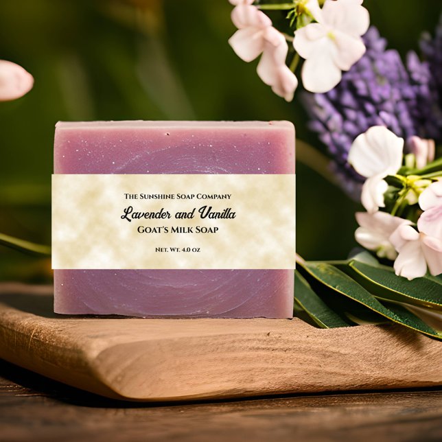 Bandeau De Faire-part Tan Parchment Papier Style Bande du ventre savon (Créateur téléchargé)