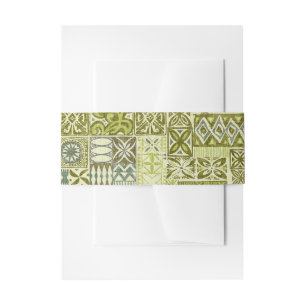 Bandeau De Faire-part Tapa Kapa polynésien 