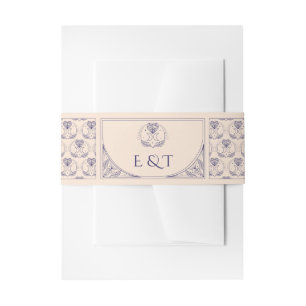 Bandeau De Faire-part Tarot Mariage Mystic Heart Cutlery Band Flower