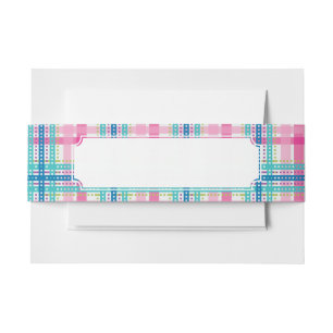 Bandeau De Faire-part Tartan, motif de plaid