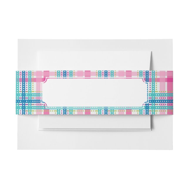 Bandeau De Faire-part Tartan, motif de plaid (Devant Example)