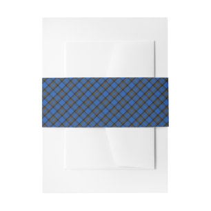 Bandeau De Faire-part Tartan Plaid Bleu de l'Île de Skye