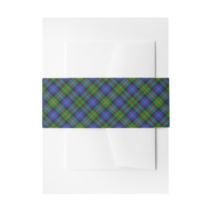 Bandeau De Faire-part Tartan vert et marine du clan Smith