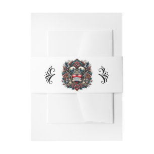 Bandeau De Faire-part Tatouage de mariage coeur squelette d'amour vrai