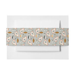 Bandeau De Faire-part Teal géométrique et motif bleu