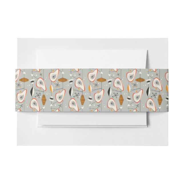 Bandeau De Faire-part Teal géométrique et motif bleu (Devant Example)