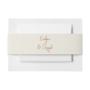 Bandeau De Faire-part Terracotta Beige Boho Burnt Orange Mariage tendanc