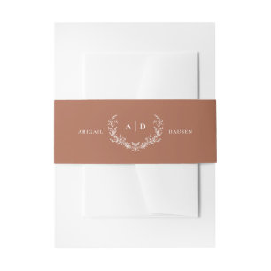 Bandeau De Faire-part Terracotta Faire-part de mariage Suite Belly Band