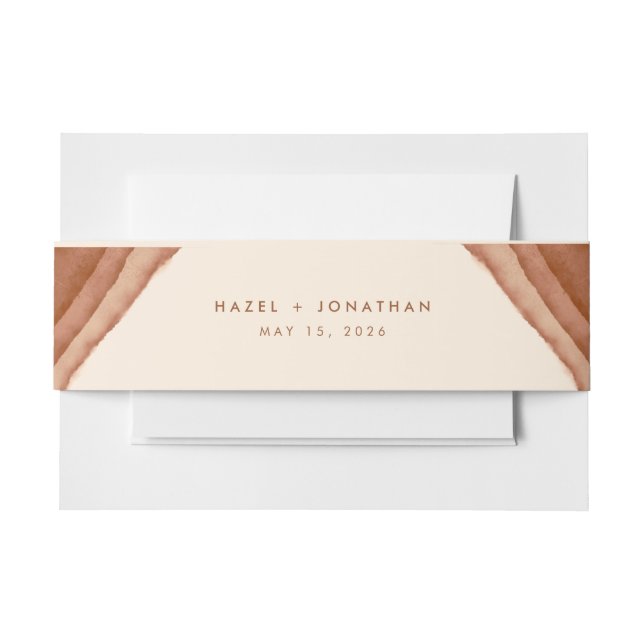 Bandeau De Faire-part Terracotta Ombre | Boho minimaliste (Devant Example)