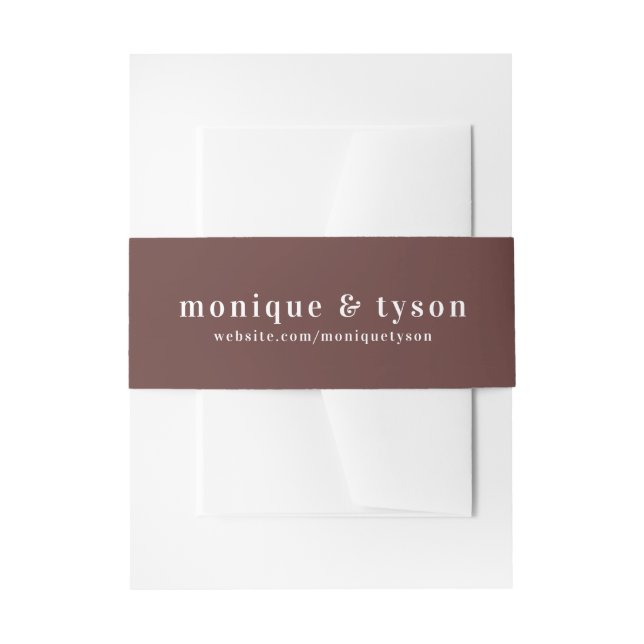 Bandeau De Faire-part Terre Cuite Épicée Moderne | Mariage Assorti (Devant example)