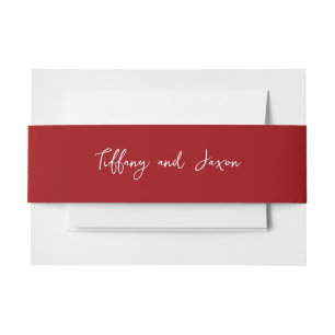 Bandeau De Faire-part Texte Rouge Charmant de Votre Choix