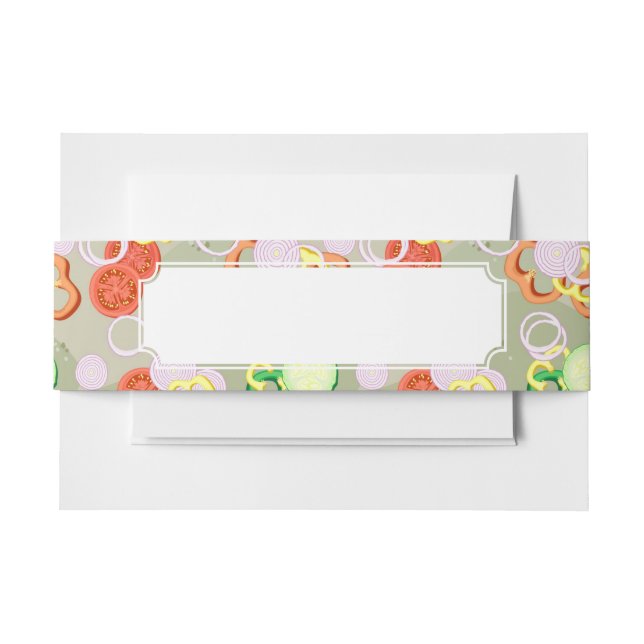 Bandeau De Faire-part Texture avec des tranches de légumes (Devant Example)