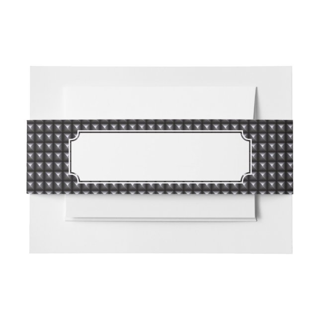 Bandeau De Faire-part Texture en acier cloutée (Devant Example)