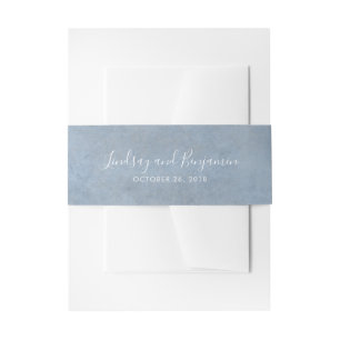 Bandeau De Faire-part Texture Moderne Mariage Bleu Poussiéreux