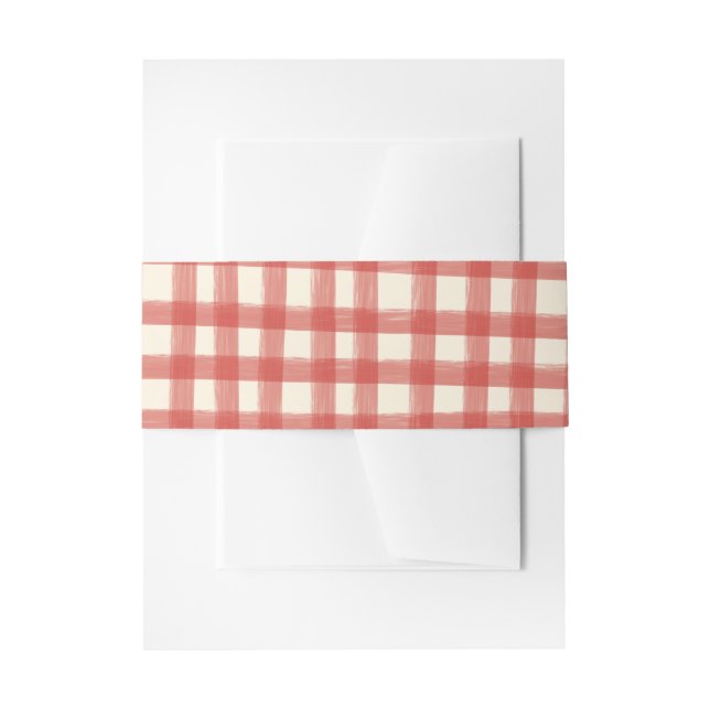 Bandeau De Faire-part That's Amore Red Plaid Gingham Custom  (Devant example)