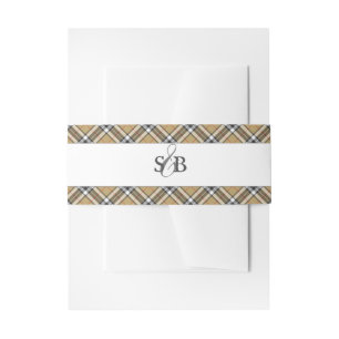 Bandeau De Faire-part Thomson Camel Clan Tartan Scottish Plaid