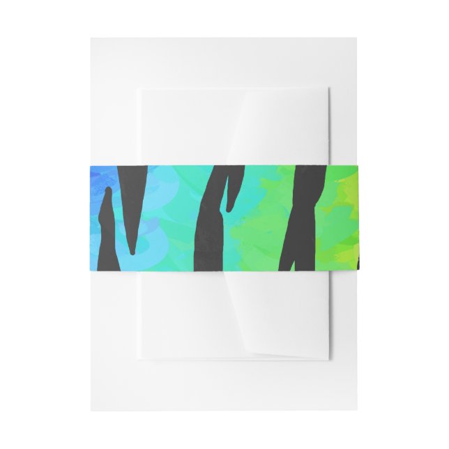 Bandeau De Faire-part Tiger Black et Rainbow Stuff (Devant example)