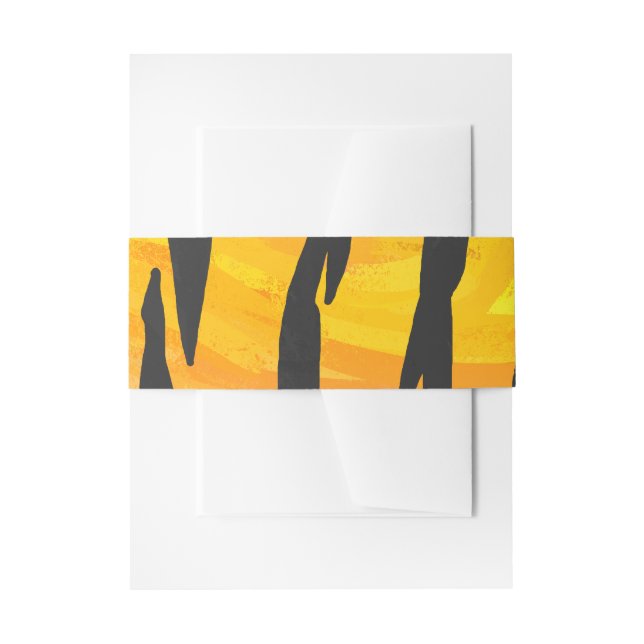 Bandeau De Faire-part Tiger noir et orange (Devant example)