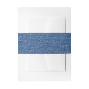 Bandeau De Faire-part Tissu d'origine bleu mode jean denim