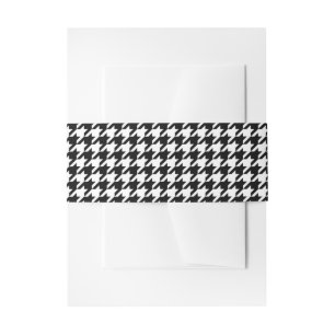 Bandeau De Faire-part Tissus de contrôle de la jambe blanche noire