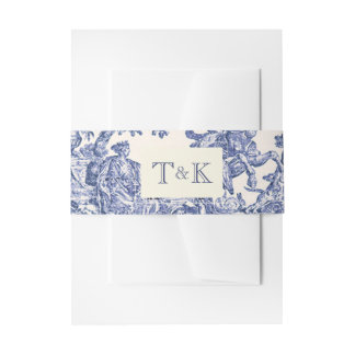 Bandeau De Faire-part Toile bleu et blanc