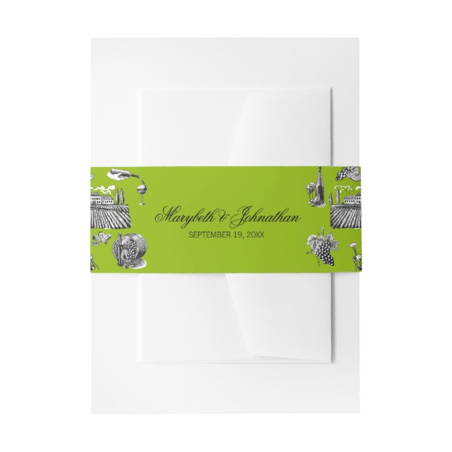 Bandeau De Faire-part Toile & Calligraphie Mariage modifiable (Devant example)