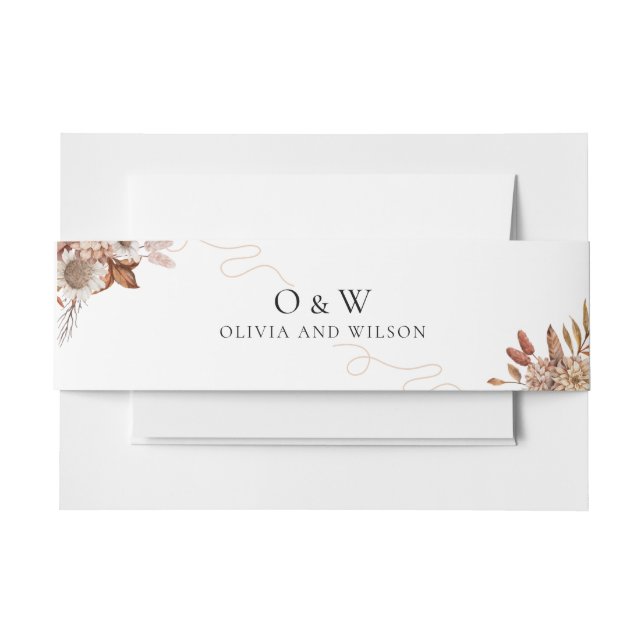 Bandeau De Faire-part Tomber amoureux | Boho Flowers Mariage (Devant Example)