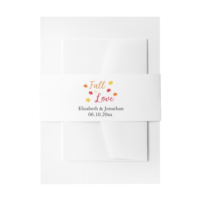 Bandeau De Faire-part Tomber dans l'amour Mariage (Devant example)