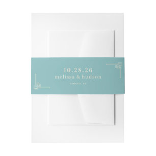 Bandeau De Faire-part Totem Minimaliste Serein de Teal