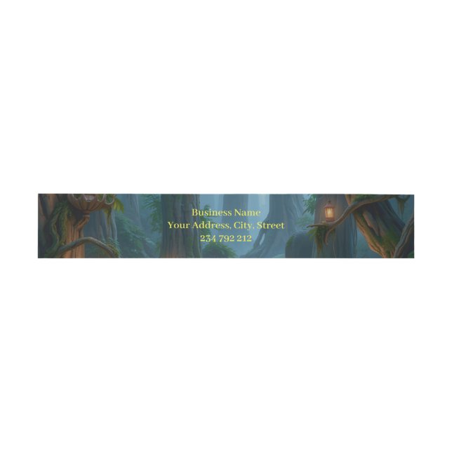 Bandeau De Faire-part Toucan Steampunk au Clair de Lune.  (Plat)