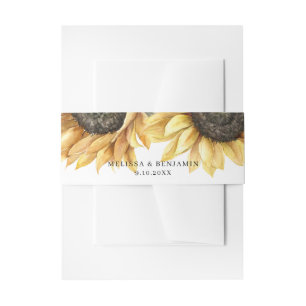 Bandeau De Faire-part Tournesol Floral Eucalyptus Mariage de verdure