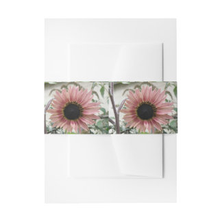 Bandeau De Faire-part Tournesol rose pâle