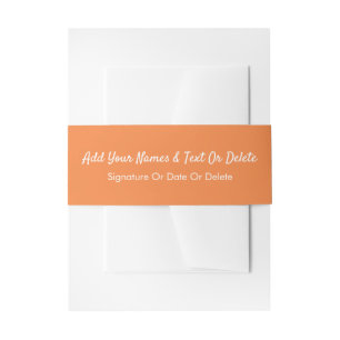 Bandeau De Faire-part Trend Color Fresh Tangerine Invitation Bande ventr
