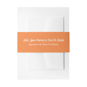 Bandeau De Faire-part Trend Color Fresh Tangerine Invitation Bande ventr