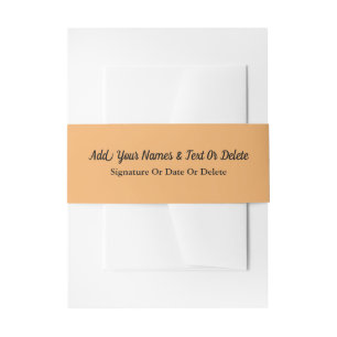 Bandeau De Faire-part Trend Color Soft Orange Invitation Belly Band
