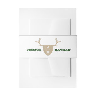 Bandeau De Faire-part Trophée Rustique Bande de ventre vert